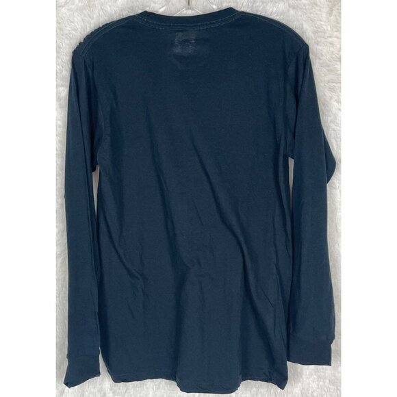 NWT Nintendo Splatoon Men's Medium Long Sleeve Dark Blue Tee Orange Inkling - Picture 5 of 5